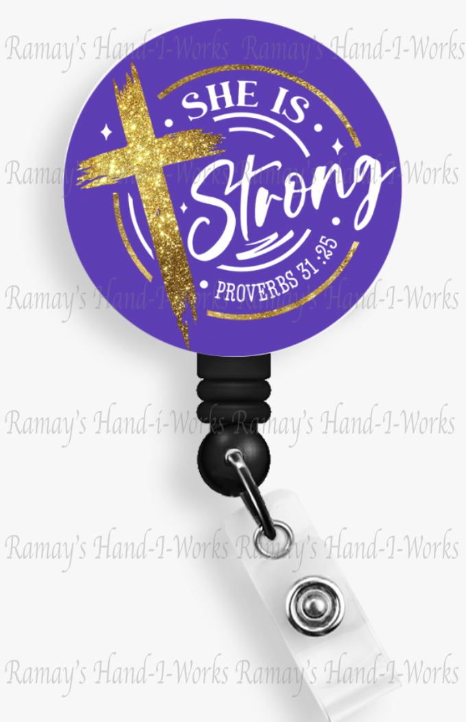 Customized Badge Reel with Motivation Quotes