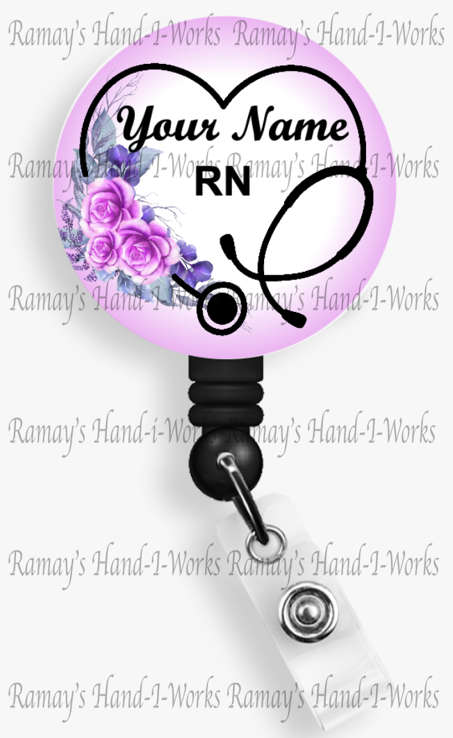 Custom Nurse Gifts-Nursing Badge Reel with matching Stethoscope Name T –  Sugartree and Company